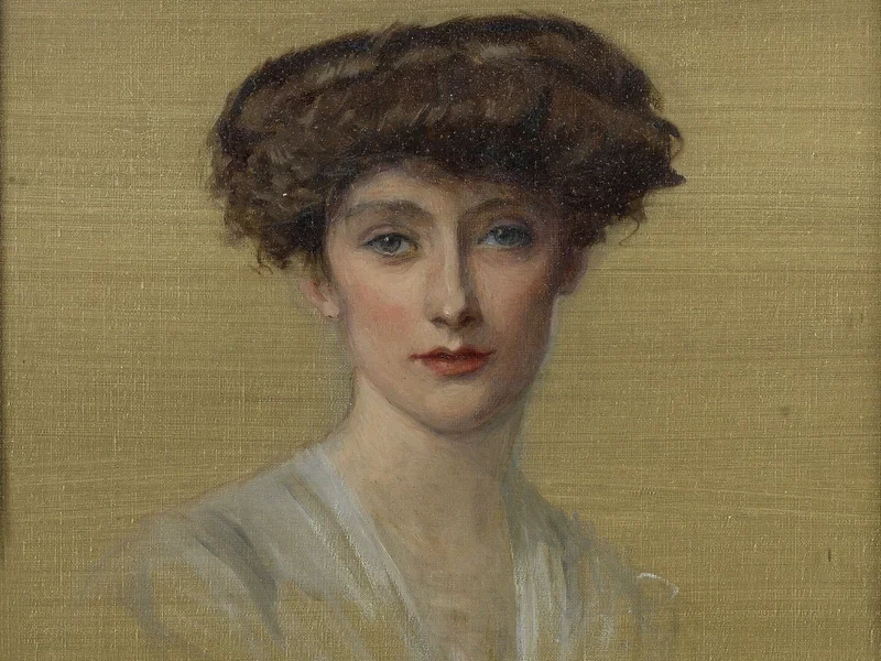 1873-Florence Kate Upton - Un ritratto di una signora, tradizionalmente identificata come Lady Salisbury, moglie di Lord Harlech